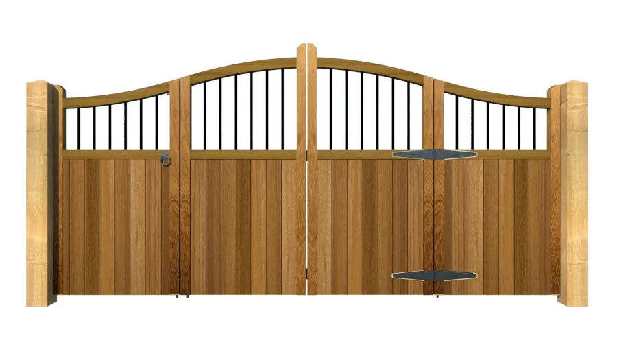 Bi-fold Gates - The Suffolk - Hardwood - front