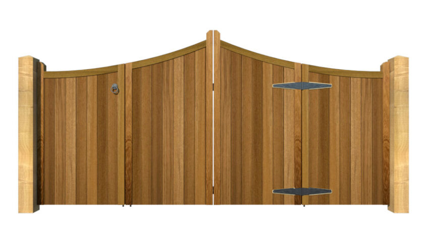 Bi-fold Gates - The Woodberry - Hardwood - front