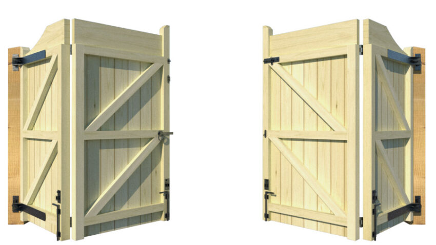 Wooden Bi-fold Driveway Gates - The Abbeywood - rear opening