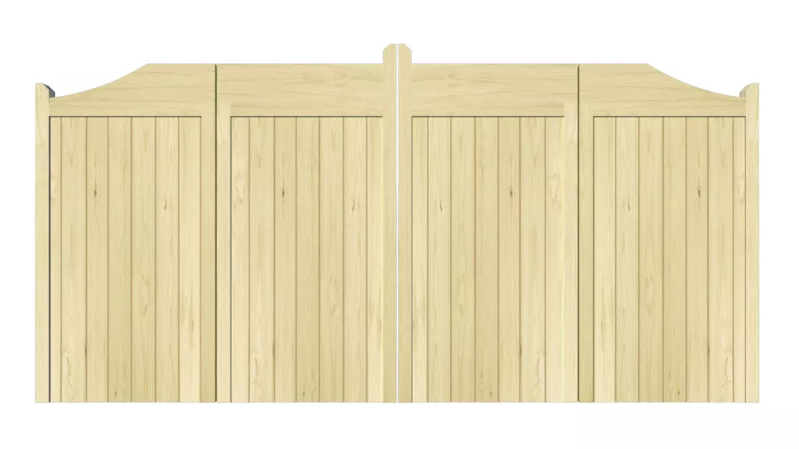 Wooden Bi-fold Driveway Gates - The Abbeywood