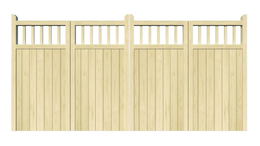 Wooden Bi-fold Driveway Gates - The Baywood High