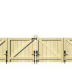 Wooden Bi-fold Driveway Gates - The Brentwood Low - rear