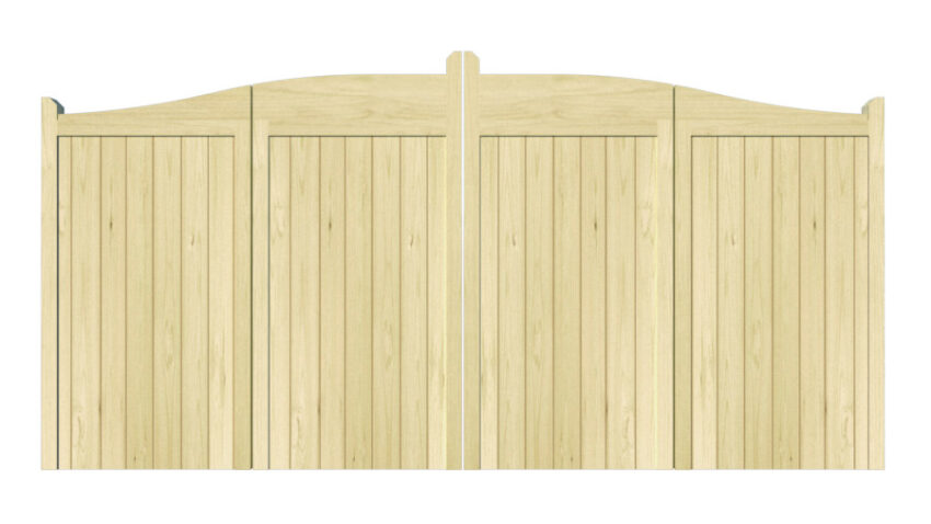 Wooden Bi-fold Driveway Gates - The Brookwood