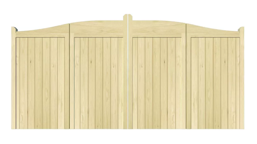 Wooden Bi-fold Driveway Gates - The Brookwood