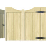 Wooden Bi-fold Driveway Gates - The Comptonwood - front - 3+1