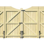 Wooden Bi-fold Driveway Gates - The Comptonwood - rear