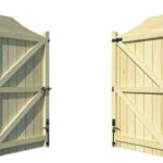 Wooden Bi-fold Driveway Gates - The Comptonwood - rear - opening
