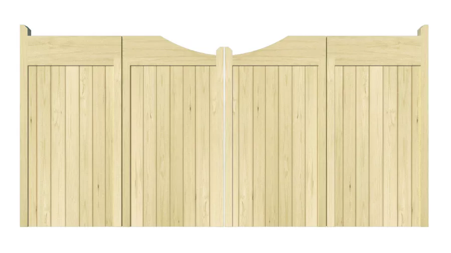 Wooden Bi-fold Driveway Gates - The Comptonwood