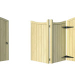 Wooden Bi-fold Driveway Gates - The Cotswold - front - 1+3 opening