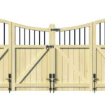 Wooden Bi-fold Driveway Gates - The Cumbria - rear