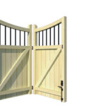 Wooden Bi-fold Driveway Gates - The Cumbria - rear - 3+1