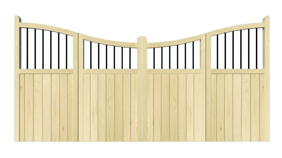 Wooden Bi-fold Driveway Gates - The Cumbria