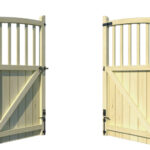 Wooden Bi-fold Driveway Gates - The Durham - rear opening
