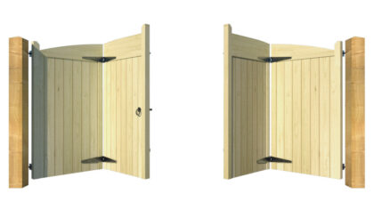Wooden Bi-fold Driveway Gates - The Earlswood - opening