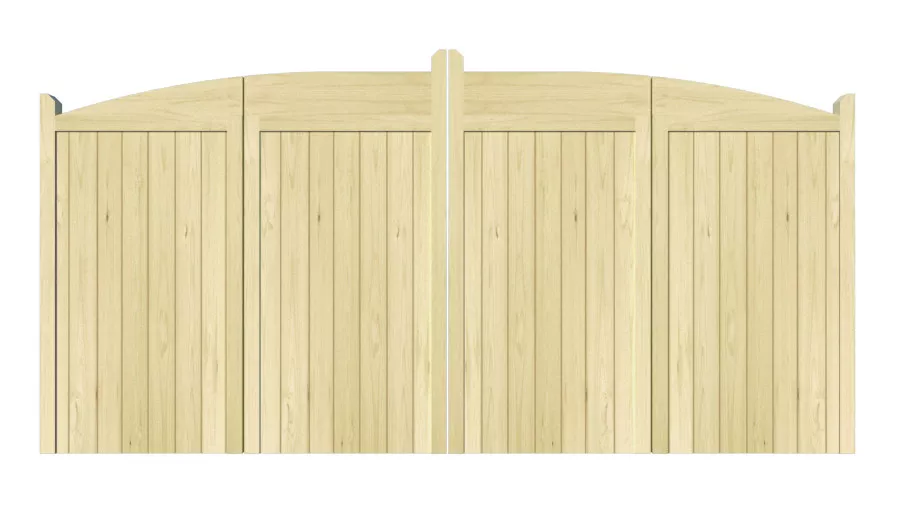 Wooden Bi-fold Driveway Gates - The Earlswood