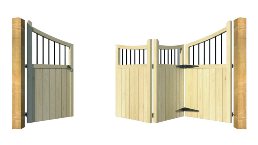 Wooden Bi-fold Driveway Gates - The Foxwood - opening 3+1