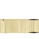 Wooden Bi-fold Driveway Gates - The Guildford Low - front