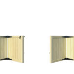 Wooden Bi-fold Driveway Gates - The Guildford Low - opening