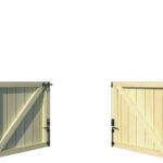 Wooden Bi-fold Driveway Gates - The Guildford Low - rear - opening