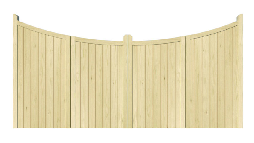 Wooden Bi-fold Driveway Gates - The Hazelwood