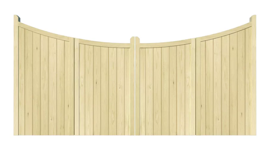 Wooden Bi-fold Driveway Gates - The Hazelwood