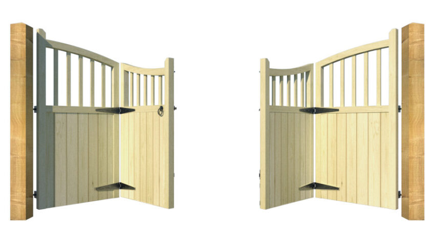 Wooden Bi-fold Driveway Gates - The Heritage - opening