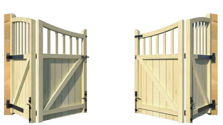Wooden Bi-fold Driveway Gates - The Heritage - rear opening