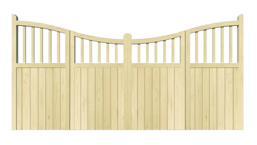 Wooden Bi-fold Driveway Gates - The Heritage