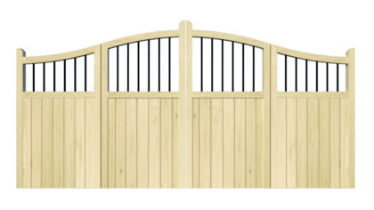 Wooden Bi-fold Driveway Gates - The Suffolk
