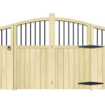 Wooden Bi-fold Driveway Gates - The Suffolk - front