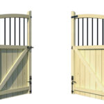 Wooden Bi-fold Driveway Gates - The Suffolk - rear open