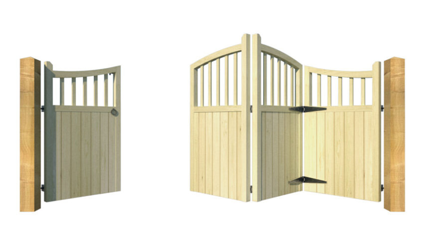 Wooden Bi-fold Driveway Gates - The Torbay -1