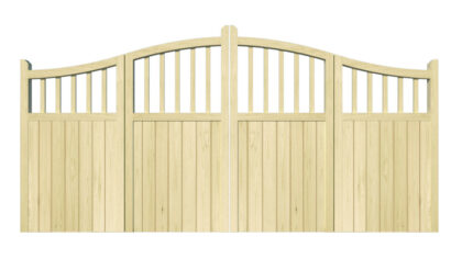 Wooden Bi-fold Driveway Gates - The Torbay