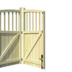 Wooden Bi-fold Driveway Gates - The Torbay -rear