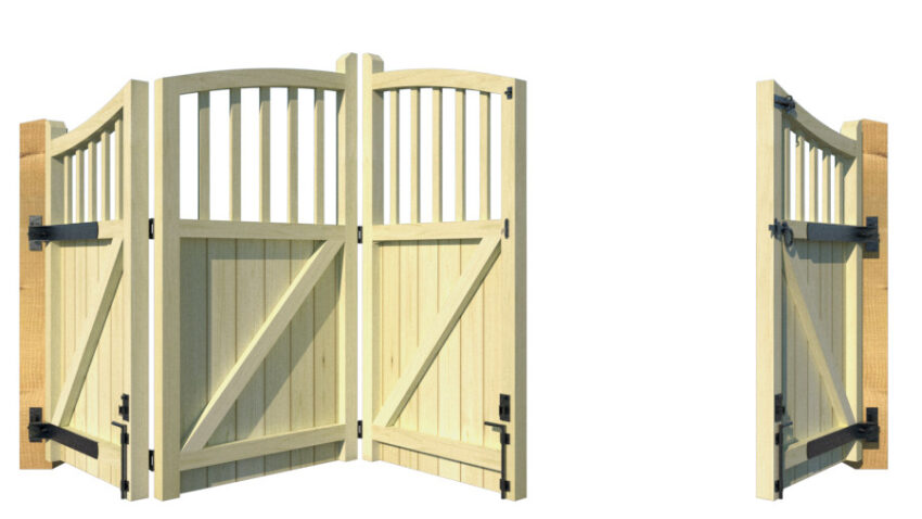 Wooden Bi-fold Driveway Gates - The Torbay -rear