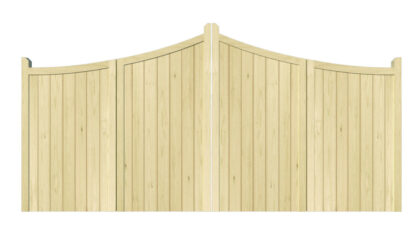 Wooden Bi-fold Driveway Gates - The Woodberry