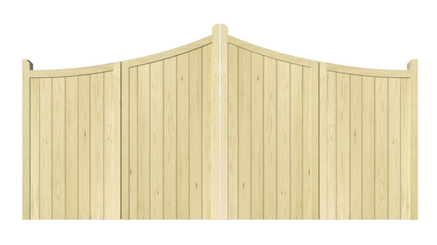 Wooden Bi-fold Driveway Gates - The Woodberry
