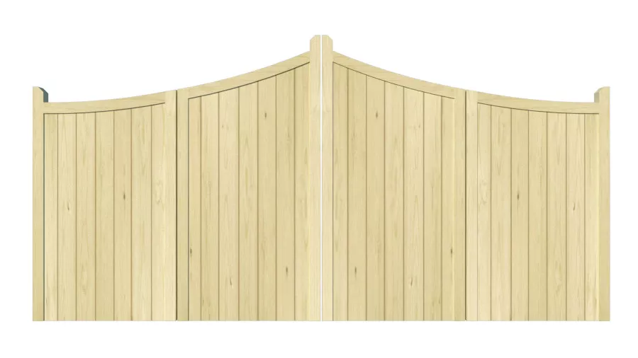 Wooden Bi-fold Driveway Gates - The Woodberry