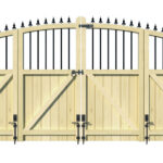 Wooden Bi-fold Driveway Gates - The Woodbridge - rear