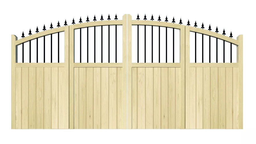 Wooden Bi-fold Driveway Gates - The Woodbridge