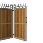 Bi-fold Gates Metal Framed with Hardwood - The Bath - 3+1 opening rear