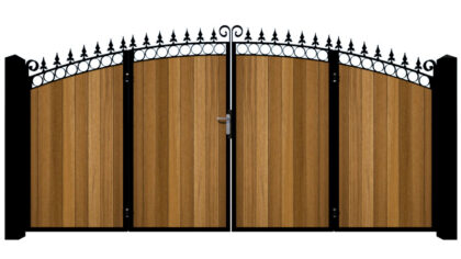 Bi-fold Gates Metal Framed with Hardwood - The Bath