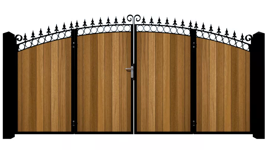 Bi-fold Gates Metal Framed with Hardwood - The Bath