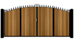 Bi-fold Gates Metal Framed with Hardwood - The Dorchester