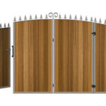 Bi-fold Gates Metal Framed with Hardwood - The Dorchester - 3+1 open