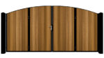 Bi-fold Gates Metal Framed with Hardwood - The Kent