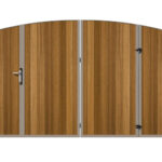 Bi-fold Gates Metal Framed with Hardwood - The Kent - 3+1