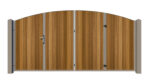 Bi-fold Gates Metal Framed with Hardwood - The Kent - 3+1