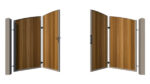 Bi-fold Gates Metal Framed with Hardwood - The Kent - opening