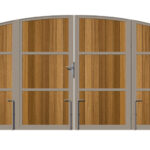 Bi-fold Gates Metal Framed with Hardwood - The Kent - rear